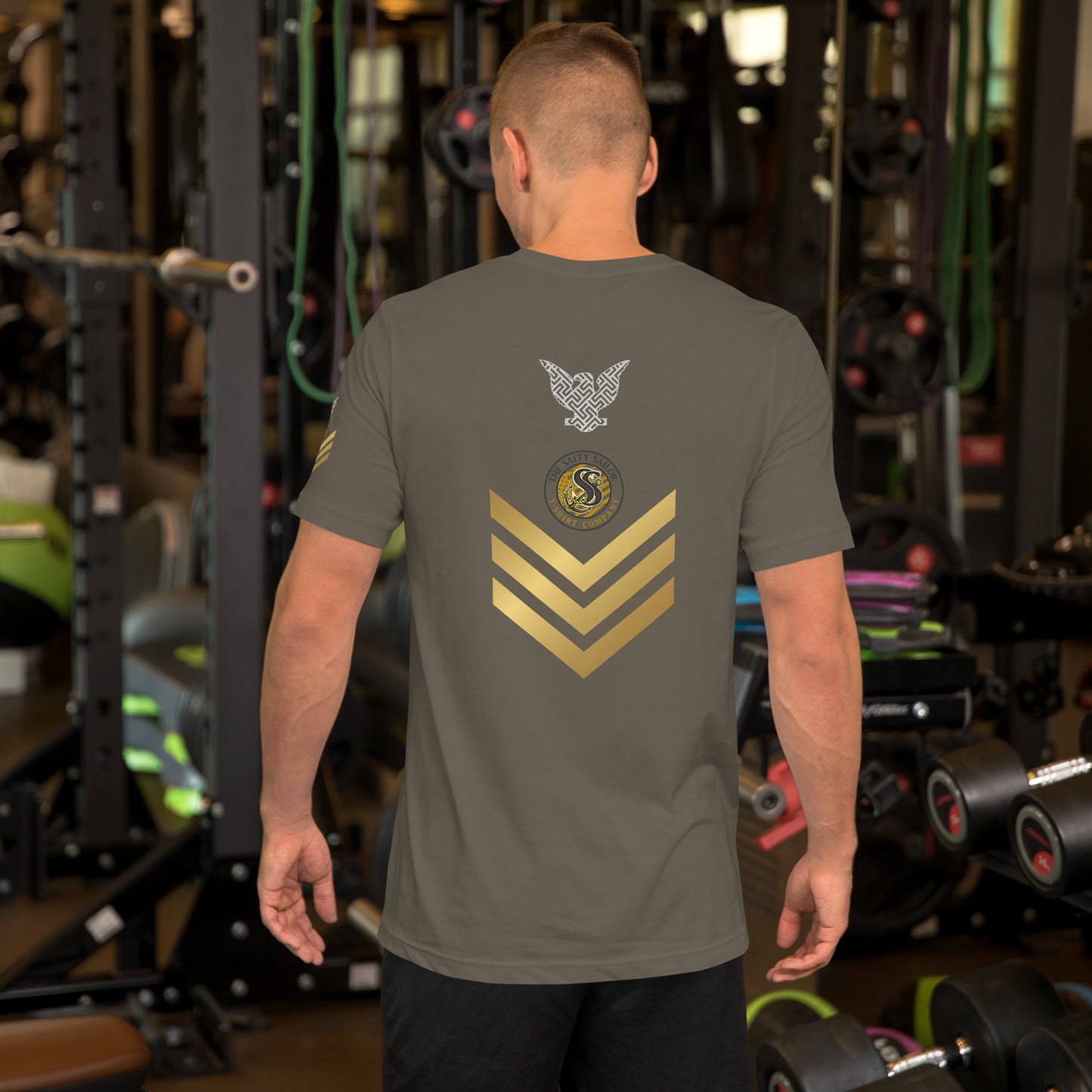 US Navy Petty Officer 1st Class with Gold Chevrons Tribute Tee