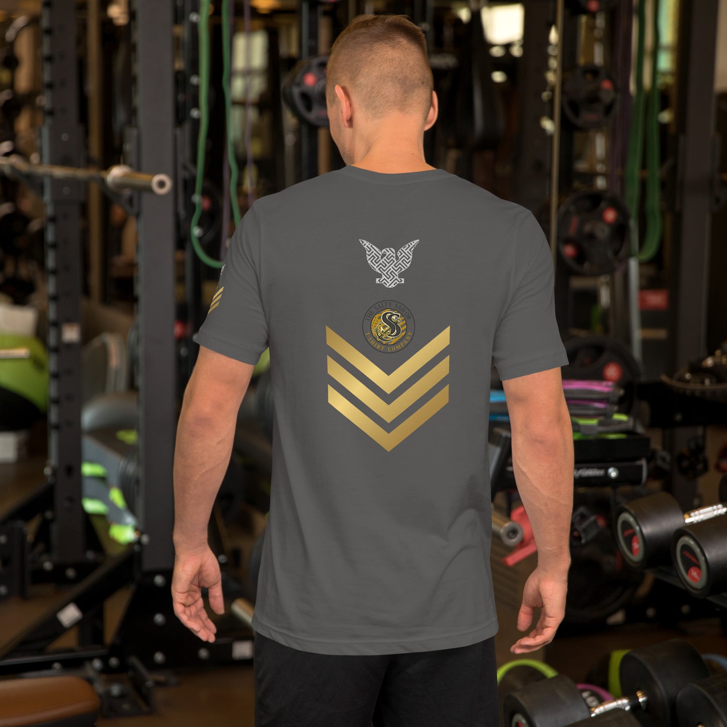US Navy Petty Officer 1st Class with Gold Chevrons Tribute Tee