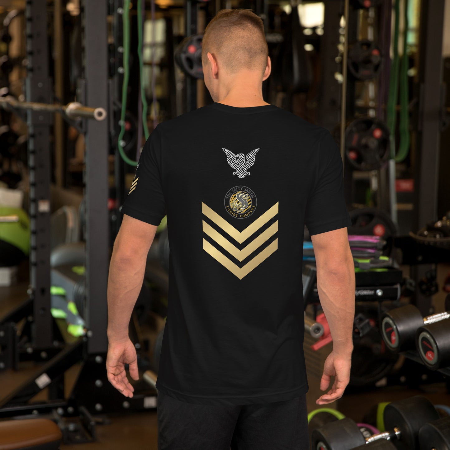 US Navy Petty Officer 1st Class with Gold Chevrons Tribute Tee