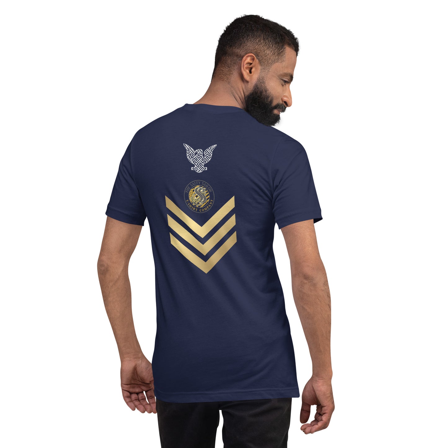 US Navy Petty Officer 1st Class with Gold Chevrons Tribute Tee