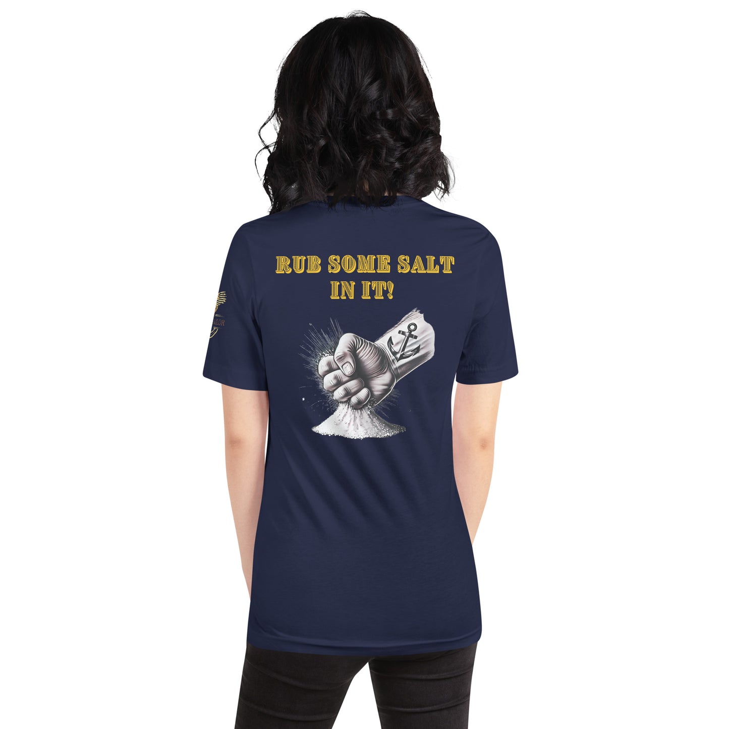 Rub Some Salt In It T-Shirt | Salty Sailor Nautical Tee | Navy Veteran Shirt | Anchor Tattoo Graphic Tee | Beachwear for Sailors