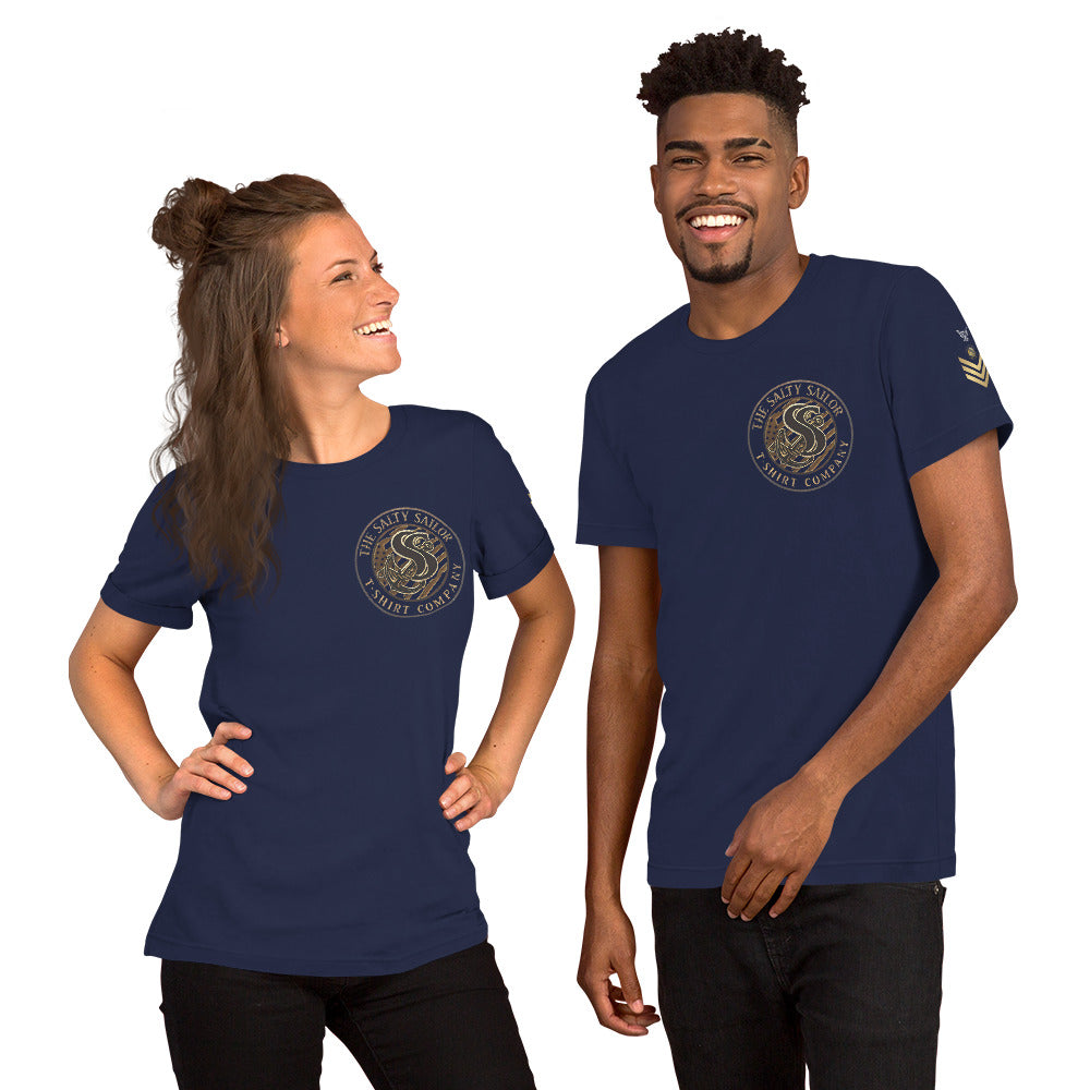 US Navy Petty Officer 1st Class with Gold Chevrons Tribute Tee