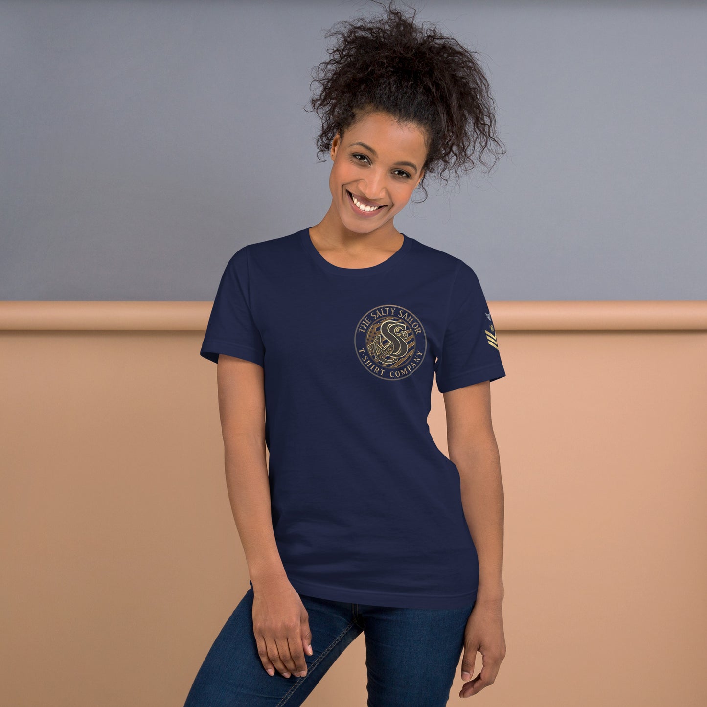 US Navy Petty Officer 1st Class with Gold Chevrons Tribute Tee
