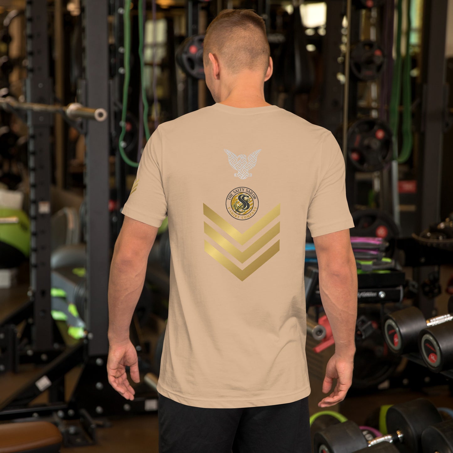 US Navy Petty Officer 1st Class with Gold Chevrons Tribute Tee