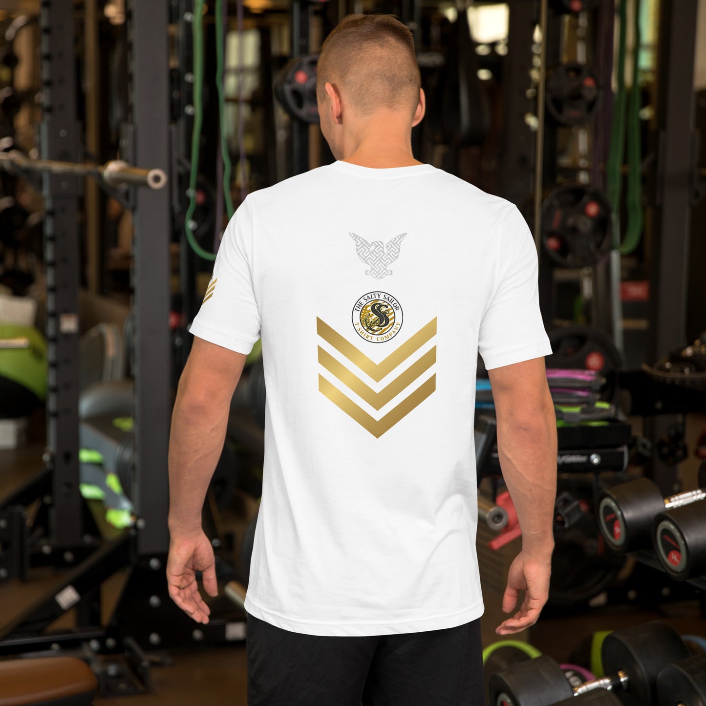 US Navy Petty Officer 1st Class with Gold Chevrons Tribute Tee